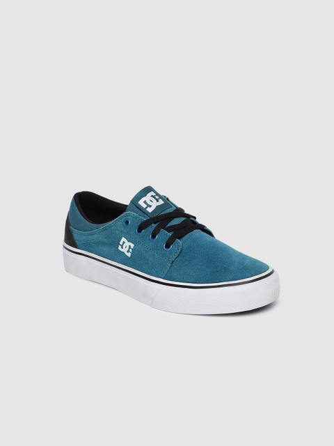 

DC Boys Teal Solid Leather Sneakers