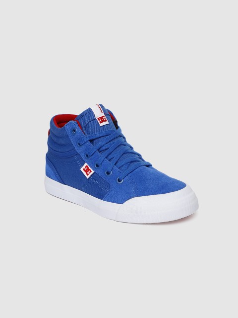 

DC Boys Blue Solid EVAN Suede Mid-Top Sneakers