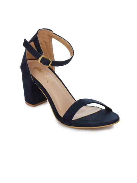 

Aber & Q Women Navy Blue Suede Solid Heels