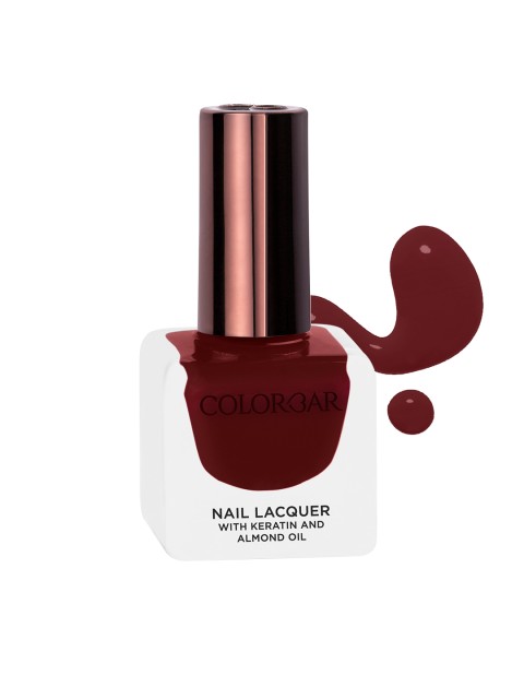 

Colorbar Keratin & Almond Oil Nail Lacquer - Burnt Pink 250 12 ml, Burgundy