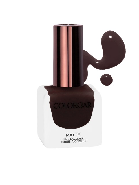 

Colorbar Matte Nail Lacquer - Black Currant 1209 12ml, Brown