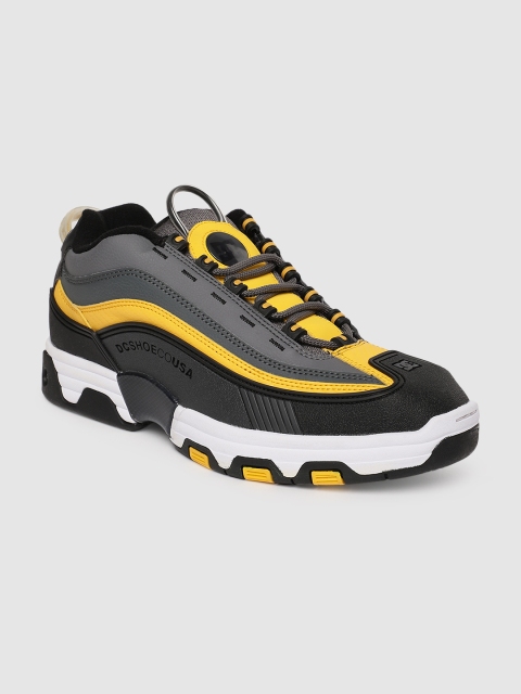 

DC Men Black Leather Sneakers