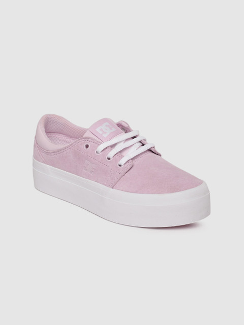 

DC Women Pink Leather Sneakers