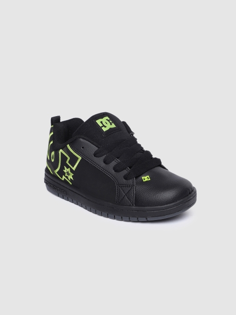 

DC Boys Black GRAFFIK Printed Leather Sneakers