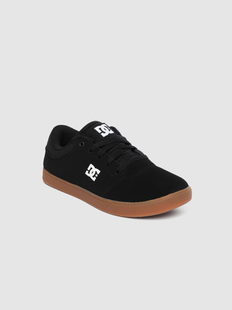 

DC Boys Black Solid Leather Sneakers