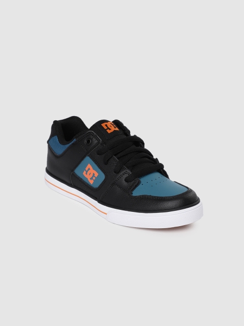 

DC Boys Black & Blue Leather PURE B Sneakers