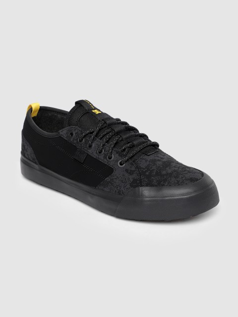 

DC Men Black Leather Sneakers