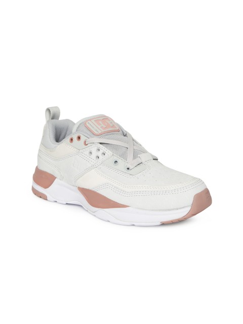 

DC Women Grey Melange Leather Sneakers