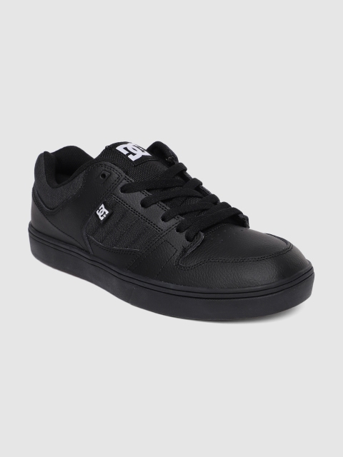 

DC Men Black Leather Sneakers