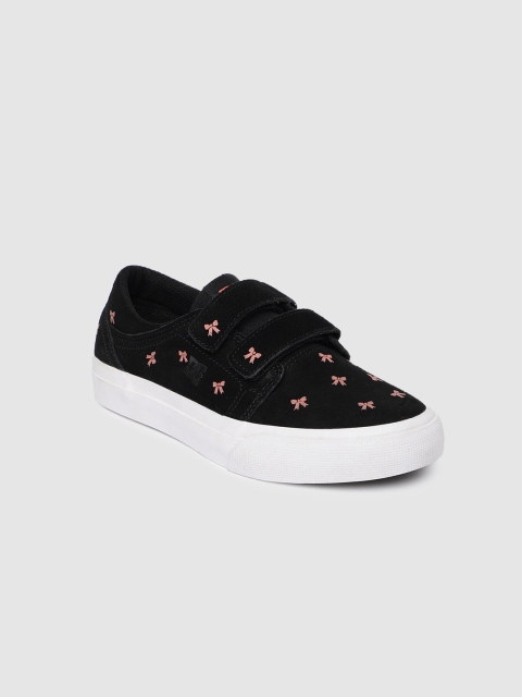 

DC Girls Black Printed TRASE Suede Sneakers
