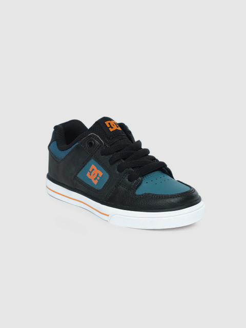 

DC Boys Black & Blue Colourblocked Leather Sneakers