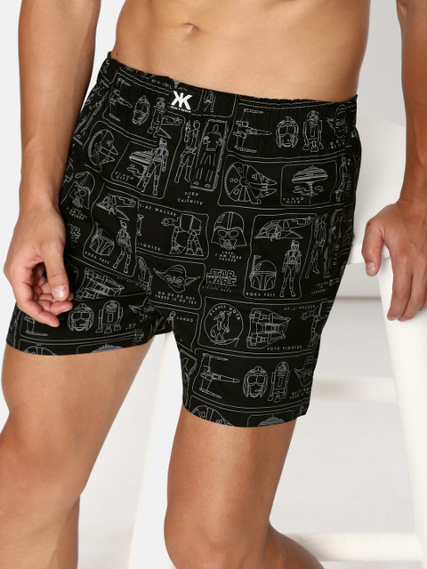 

Kook N Keech Star Wars Men Black Printed Pure Cotton Boxers K217MSO122001A