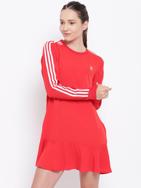 

ADIDAS Originals Women Red Solid A-Line Dress