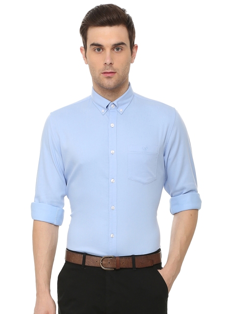 

Van Heusen Sport Men Blue Slim Fit Self Design Formal Shirt