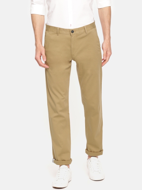 

Van Heusen Sport Men Khaki Brown Slim Fit Solid Chinos