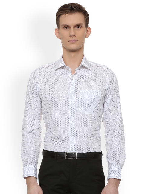 

Van Heusen Men White Slim Fit Printed Formal Shirt