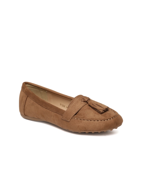 

Tresmode Women Camel Brown Solid Ballerinas
