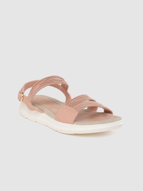 

Tresmode Women Dusty Pink Solid Open Toe Flats