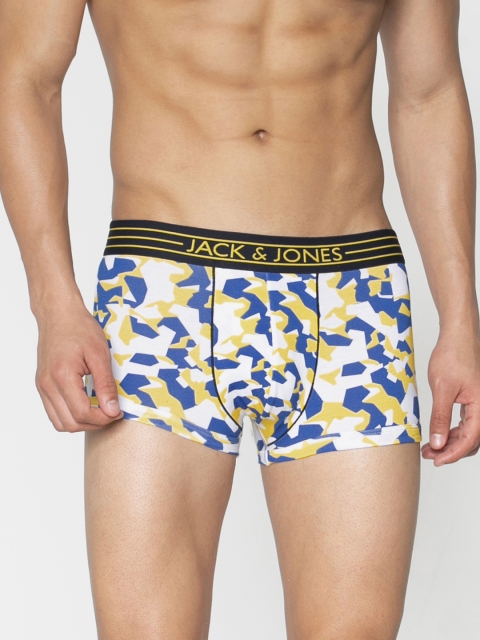 

Jack & Jones Men Blue & White Printed Brazilian Trunks 2054032005