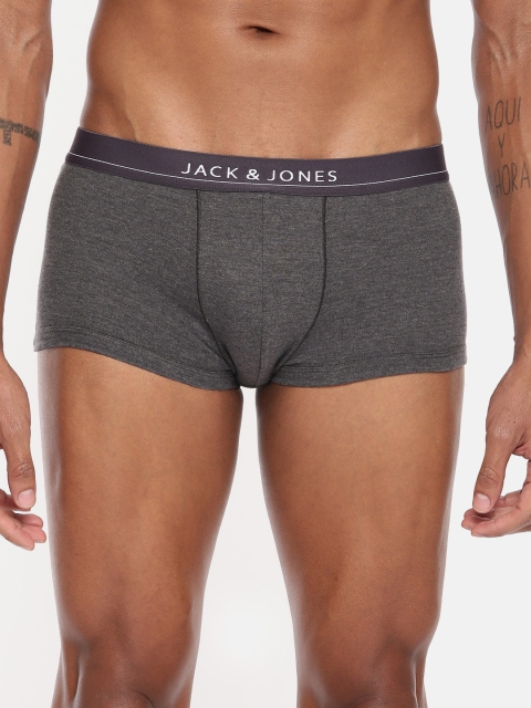 

Jack & Jones Men Grey Melange Solid Trunk 2043780004