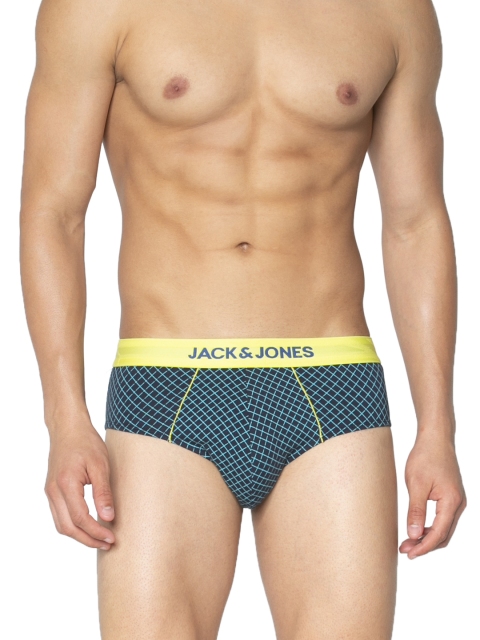 

Jack & Jones Men Blue Checked ZINGER Briefs 2054095005