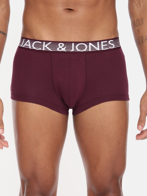 

Jack & Jones Men Burgundy Solid Trunk 1955231042