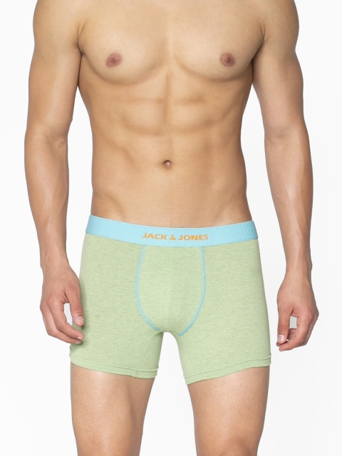 

Jack & Jones Men Green Solid Trunks 2057255005
