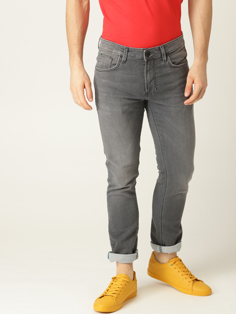 

United Colors of Benetton Men Grey Skinny Fit Mid-Rise Clean Look Stretchable Jeans
