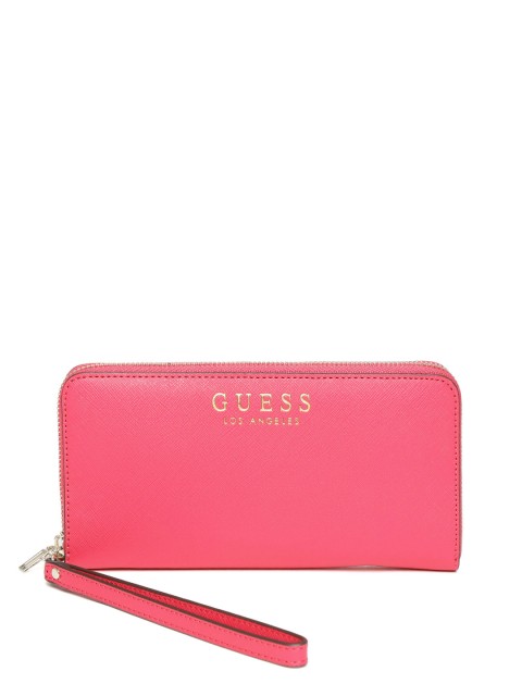 

GUESS Women Pink Solid Zip Around Wallet