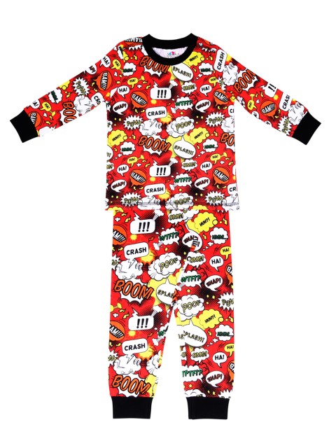 

ventra Boys Red Printed Night suit VNT-5001459