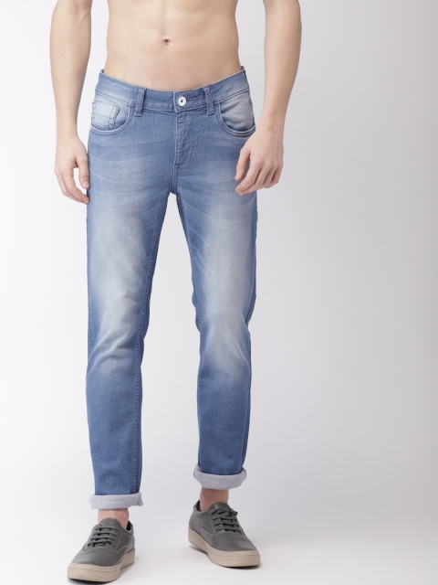 

Flying Machine Men Blue Michael Tapered Fit Mid-Rise Clean Look Stretchable Jeans