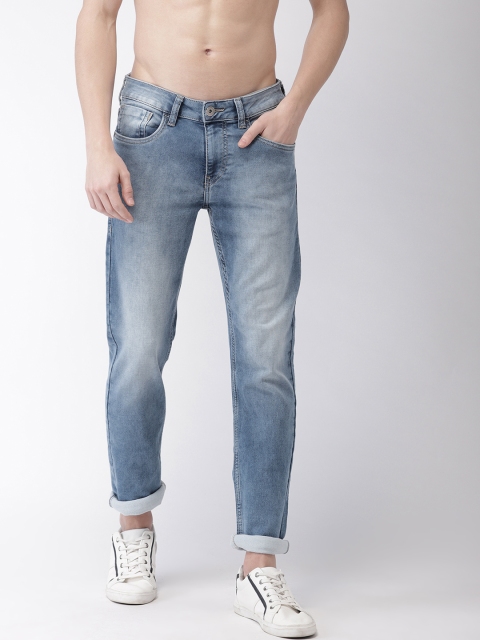 

Flying Machine Men Blue Tapered Michael Fit Mid-Rise Clean Look Stretchable Jeans