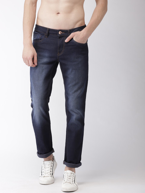 

Flying Machine Men Blue Slim Tapered Micheal Fit Mid-Rise Clean Look Stretchable Jeans