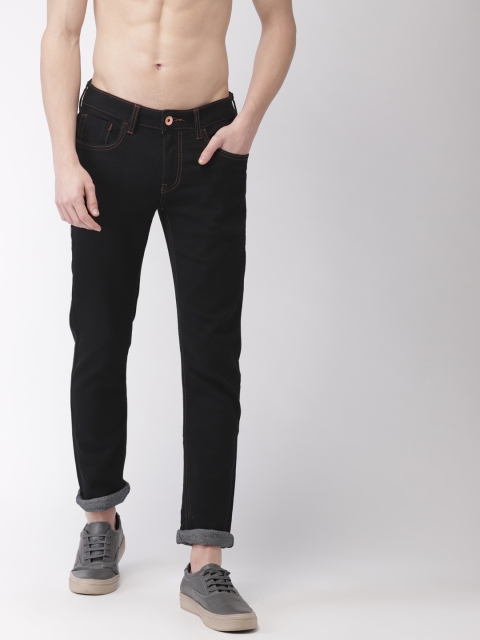 

Flying Machine Men Black Michael Tapered Fit Mid-Rise Clean Look Stretchable Jeans