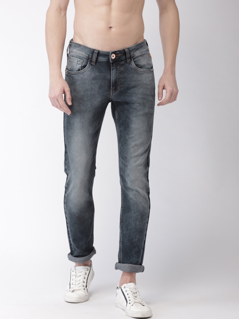

Flying Machine Men Blue Tapered Michael Fit Mid-Rise Clean Look Stretchable Jeans