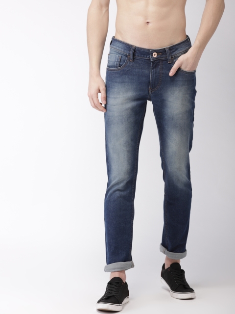 

Flying Machine Men Blue Michael Tapered Fit Mid-Rise Clean Look Stretchable Jeans