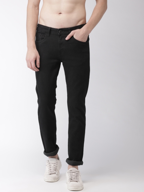 

Flying Machine Men Black Tapered Michael Fit Mid-Rise Clean Look Stretchable Jeans