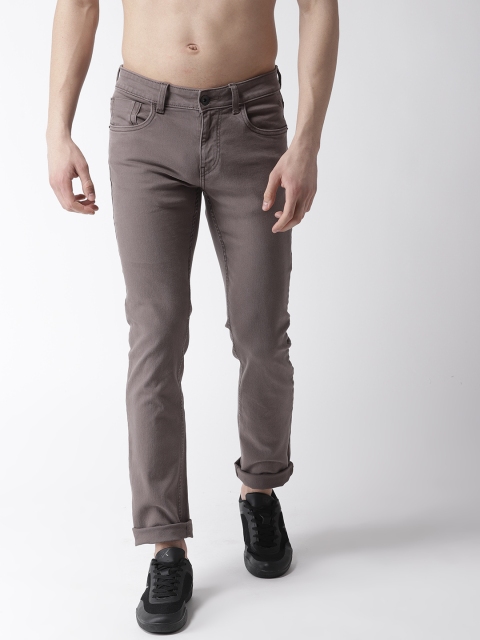 

Flying Machine Men Taupe Slim Tapered Fit Mid-Rise Clean Look Stretchable Jeans