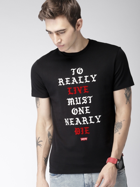 

Levis Men Black Printed Round Neck T-shirt