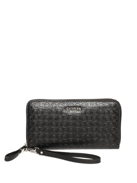 

CARPISA Women Black Textured Zip Around Wallet
