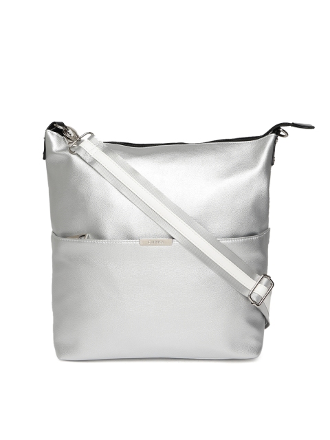

CARPISA Silver-Toned Solid Shoulder Bag cum Backpack
