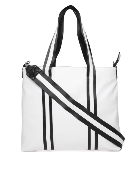 

CARPISA White & Black Solid Shoulder Bag