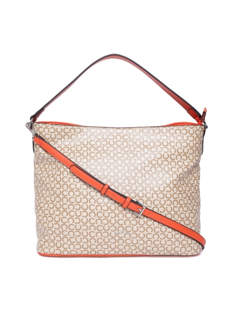 

CARPISA Beige Textured Shoulder Bag