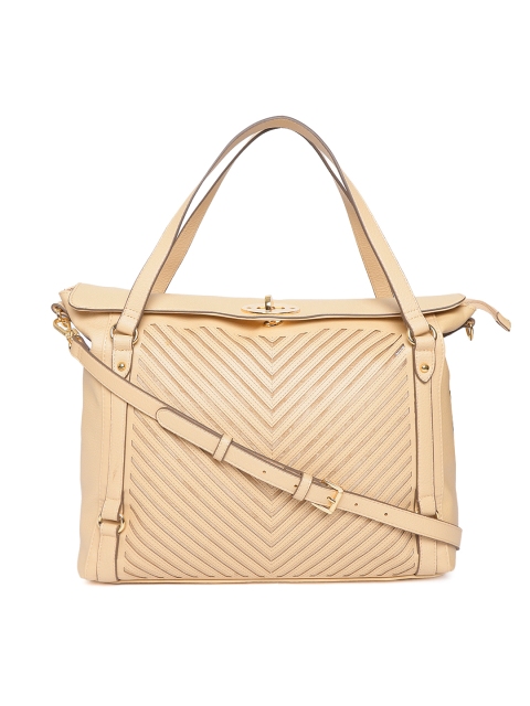 

CARPISA Beige Textured Shoulder Bag