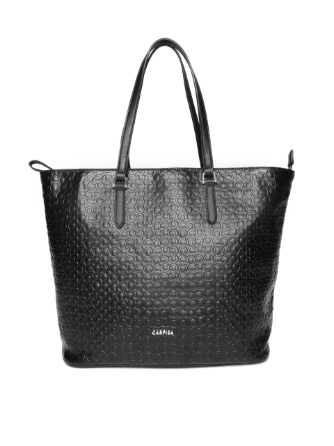 

CARPISA Black Textured Shoulder Bag