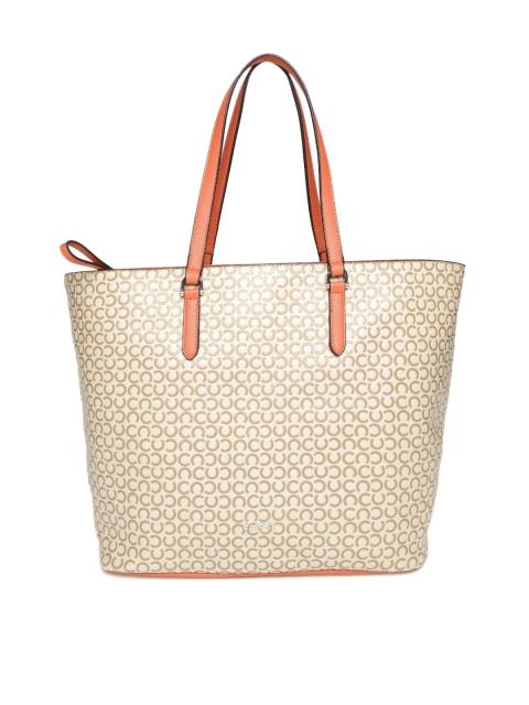 

CARPISA Beige Printed Shoulder Bag
