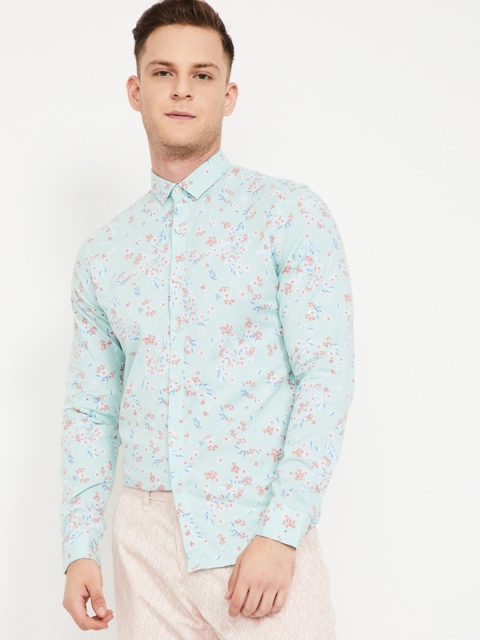 

Bossini Men Green Regular Fit Printed Casual Shirt