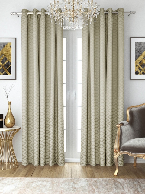 

Aura Beige & Off-White Jacquard Single Door Curtain