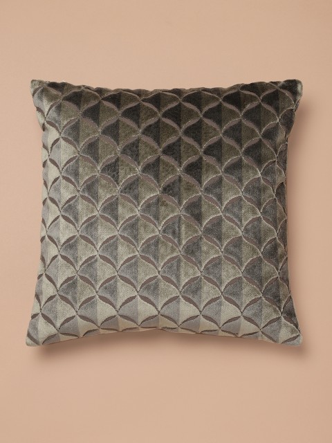 

Aura Olive Green Set of 2 Geometric Square Cushion Covers
