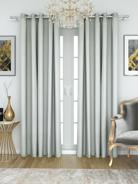

Aura Mint Green Jacquard Single Long Door Curtain